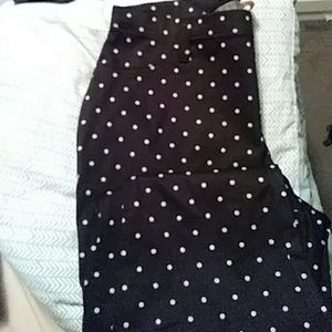 Black poka dot jeggings